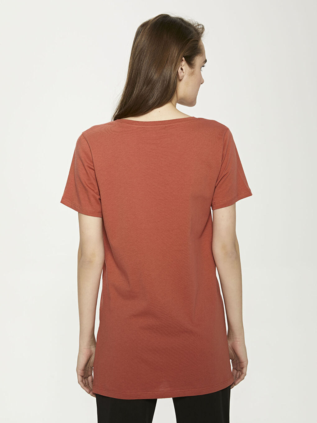 V-Neck Cotton Maternity T-Shirt-4