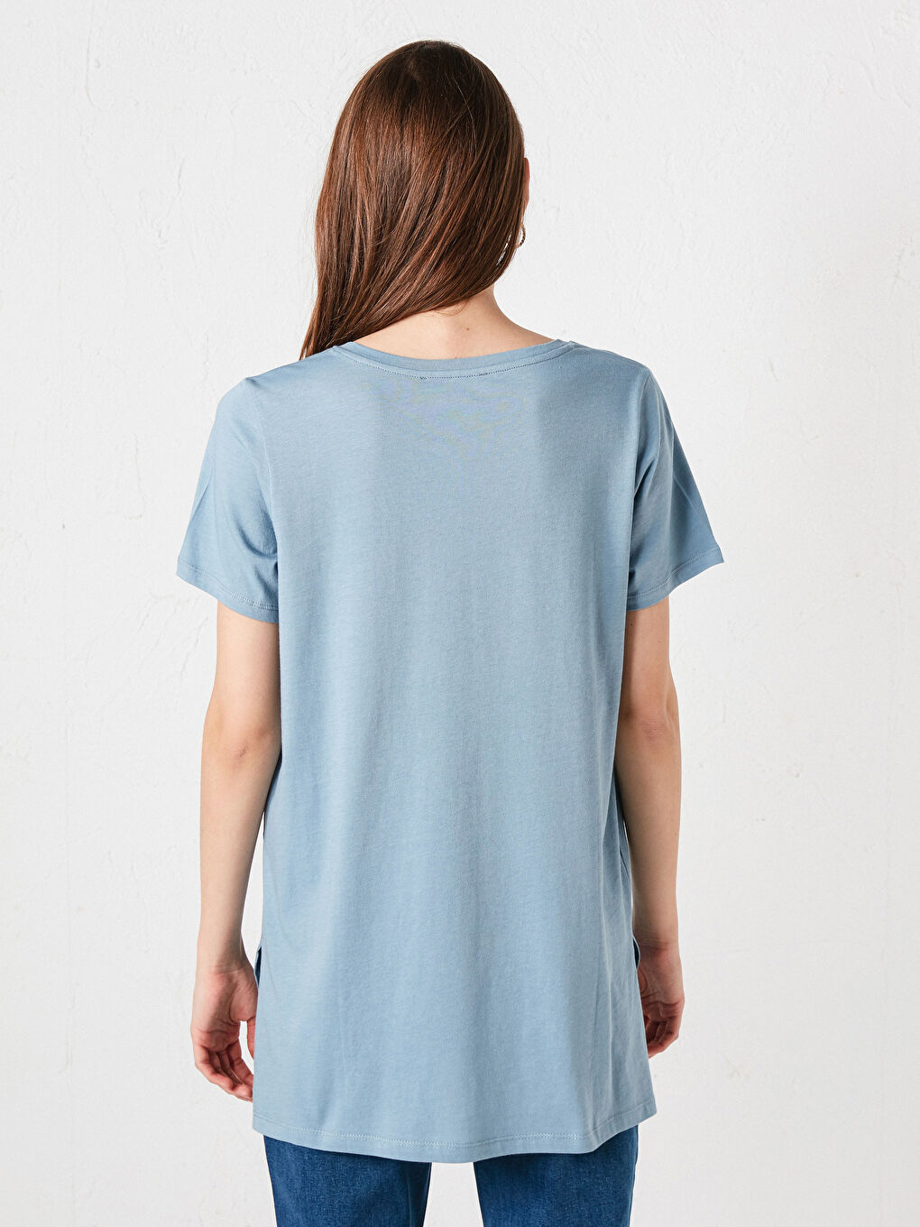 Crew Neck Regular Short Sleeve Cotton Maternity T-shirt-4