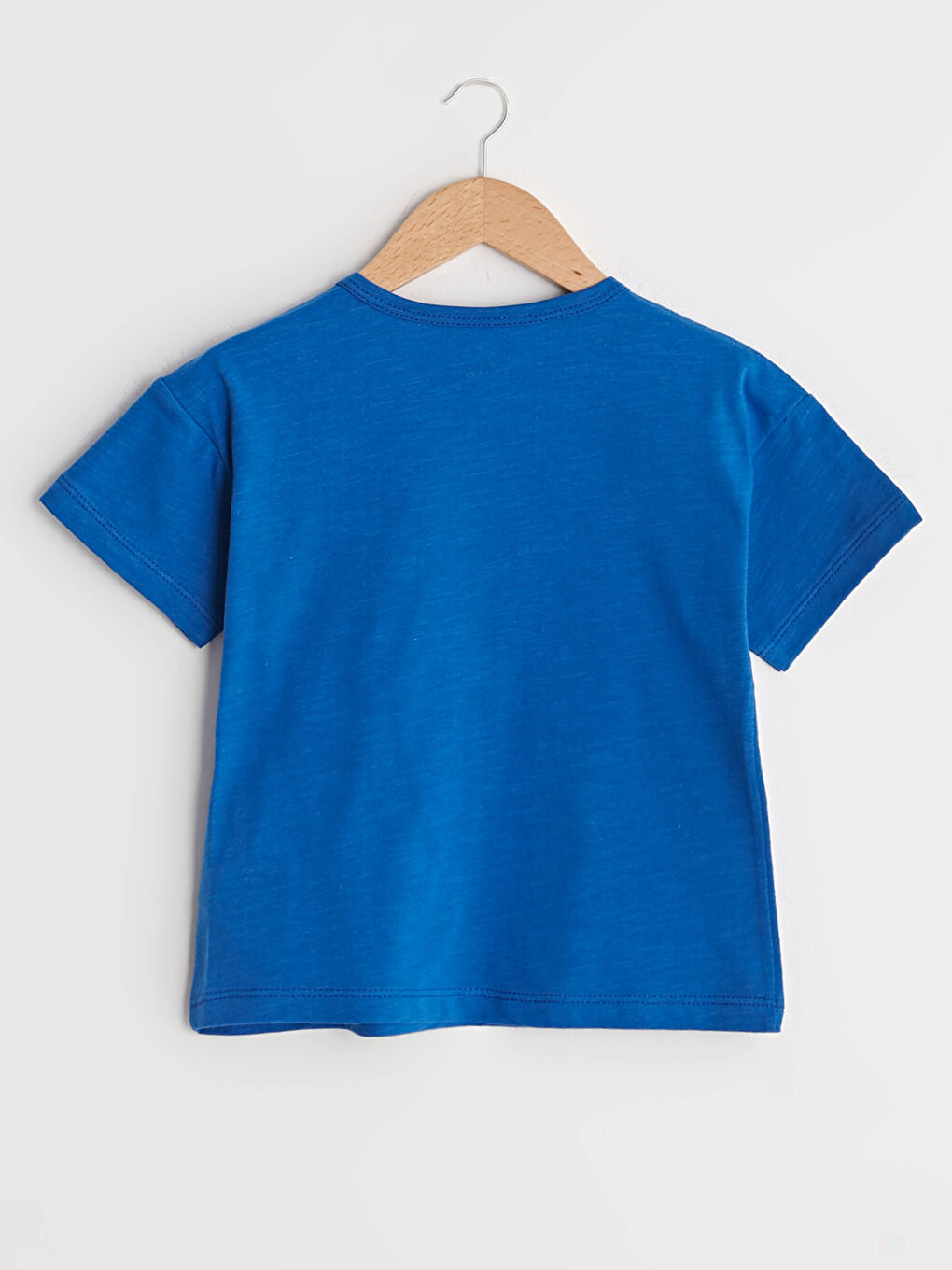 Mavi Bisiklet Yaka Kısa Kol Baskılı Pamuklu Erkek Bebek Tişört-2