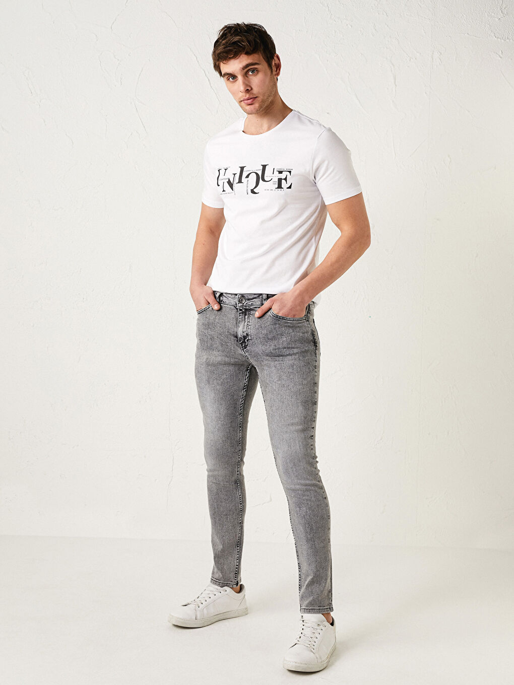 Gri 760 Skinny Fit Erkek Jean Pantolon-1