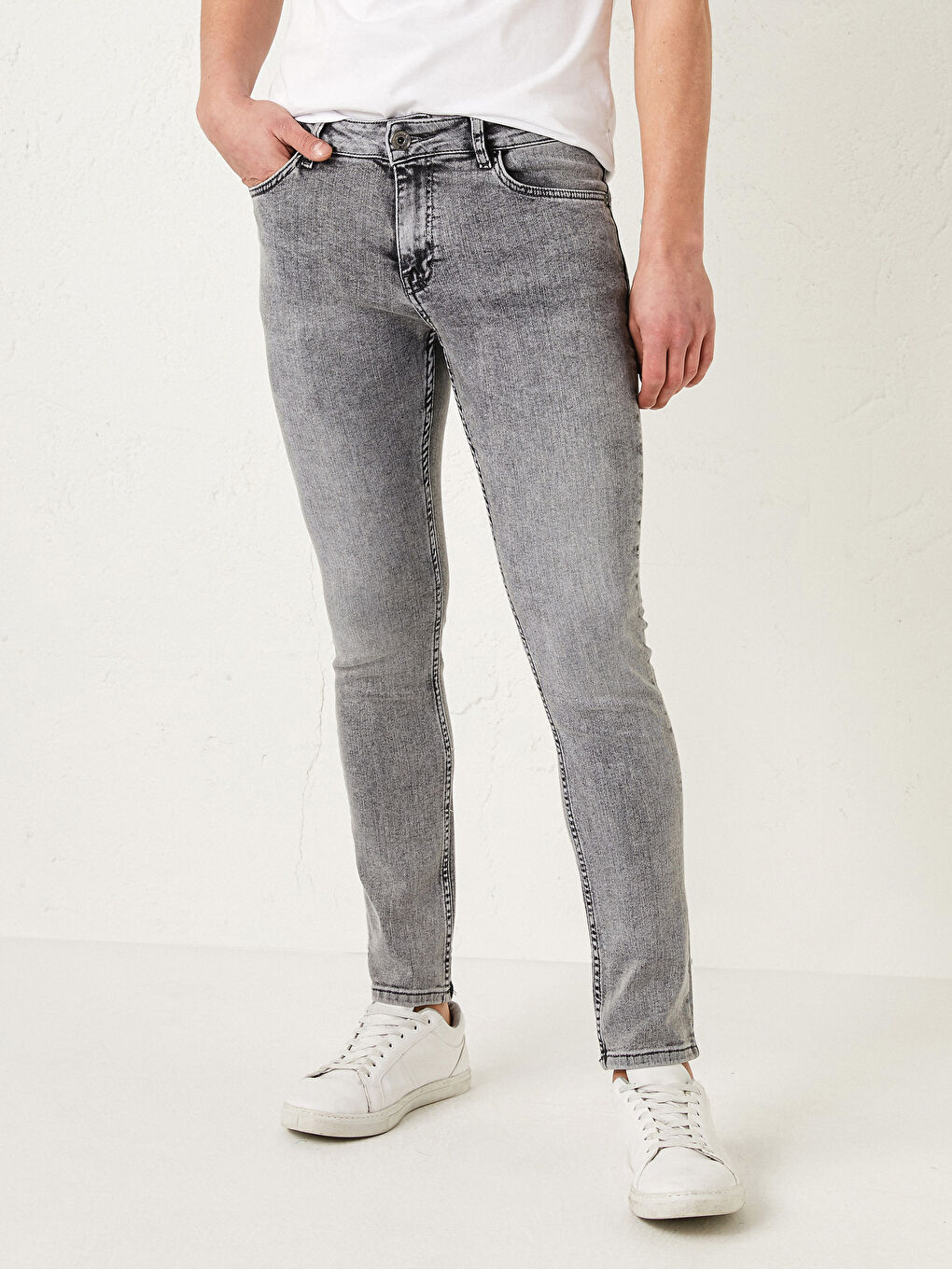 Gri 760 Skinny Fit Erkek Jean Pantolon-2