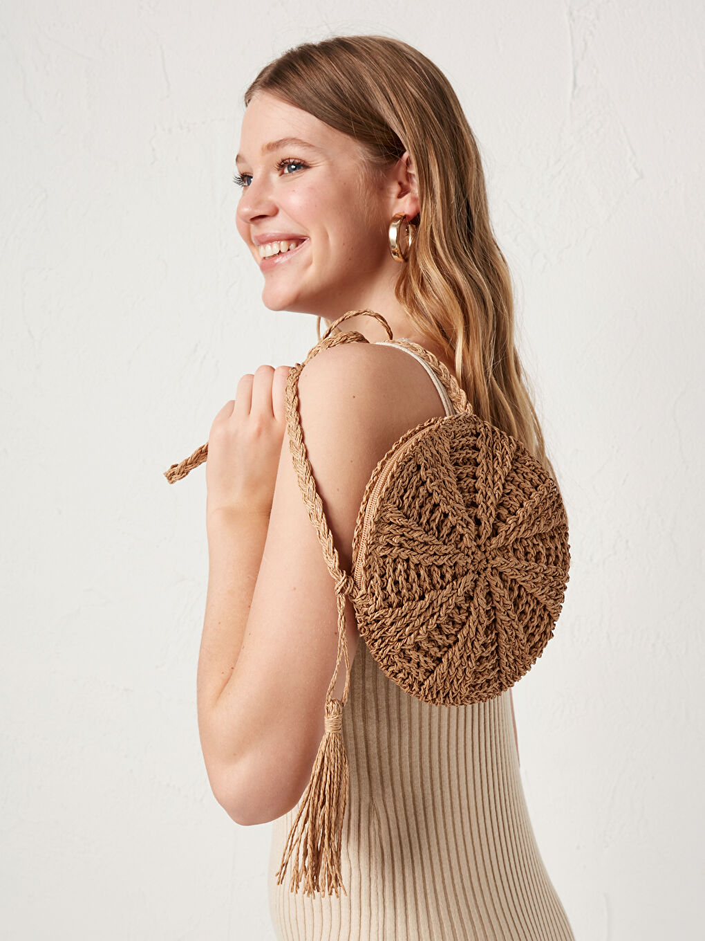 Geantă Crossbody din Paie pentru Femei-1
