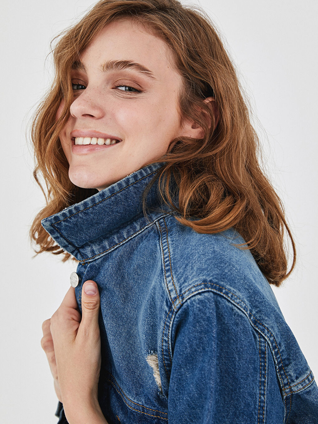 Long Jean Jacket with Pocket-1