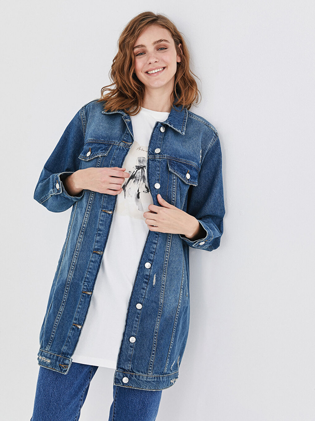 Long Jean Jacket with Pocket-5