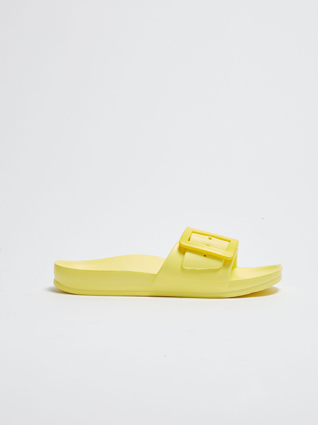 Sarı Kadın Tokalı Plaj Terliği-1