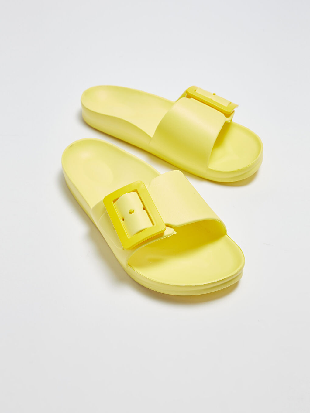 Sarı Kadın Tokalı Plaj Terliği-2