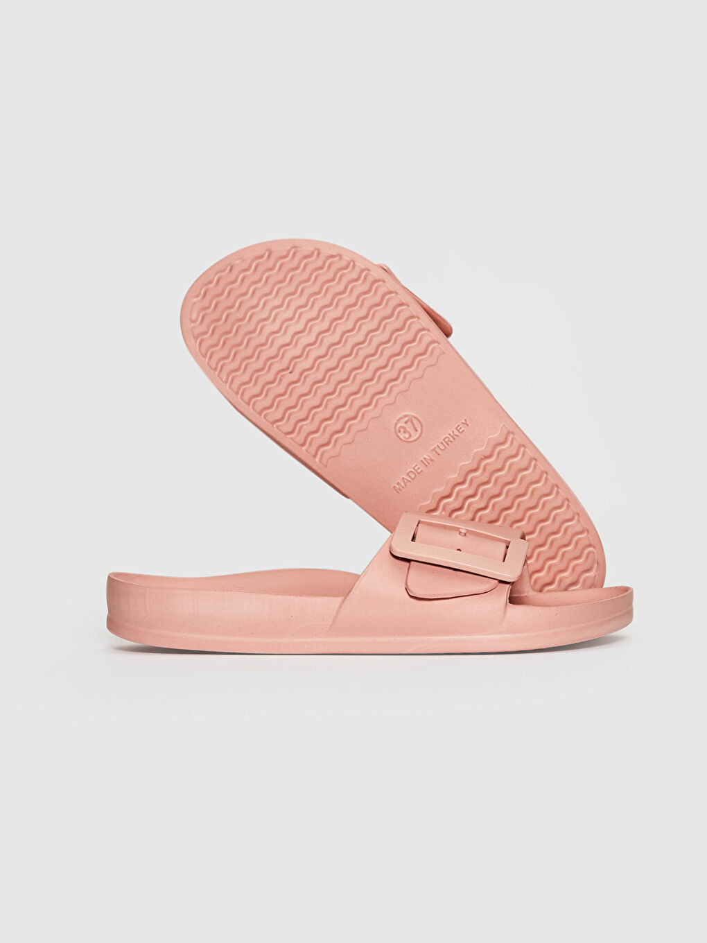 Pembe Kadın Tokalı Plaj Terliği-3