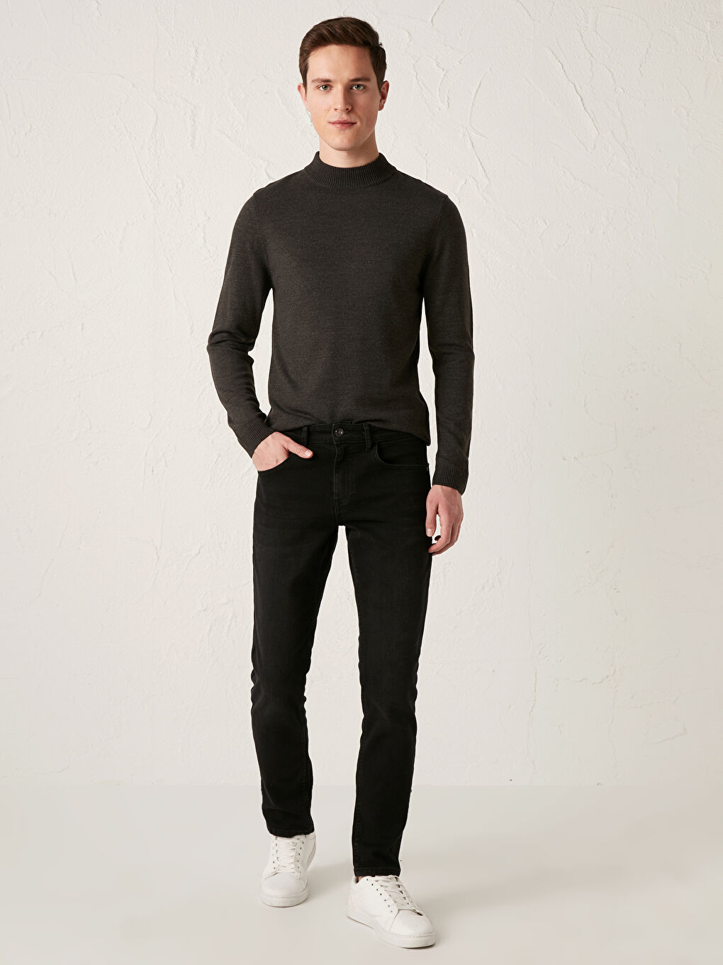 Gri 750 Slim Fit Erkek Jean Pantolon-1