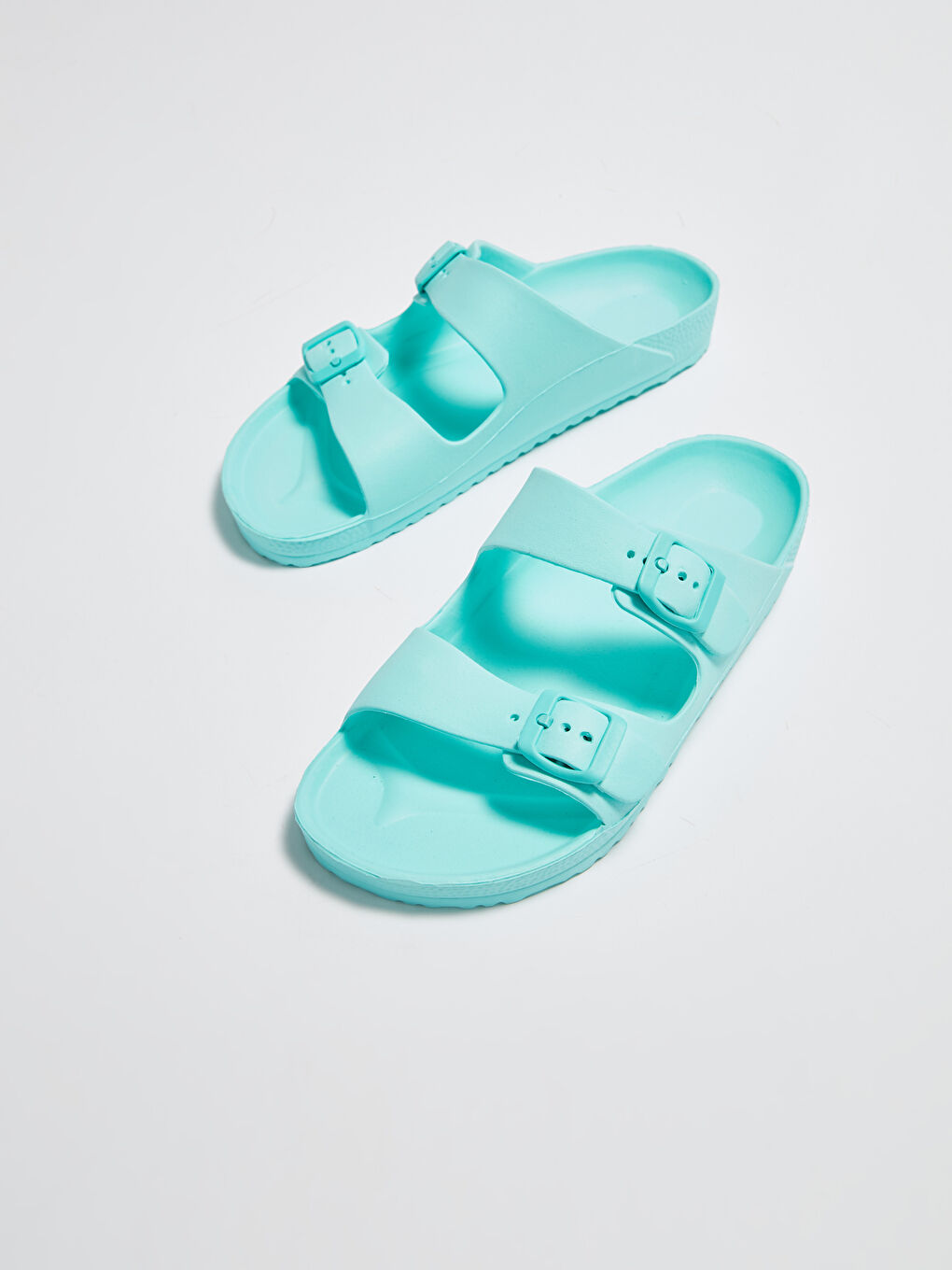 Yeşil Kadın Tokalı Plaj Terliği-4