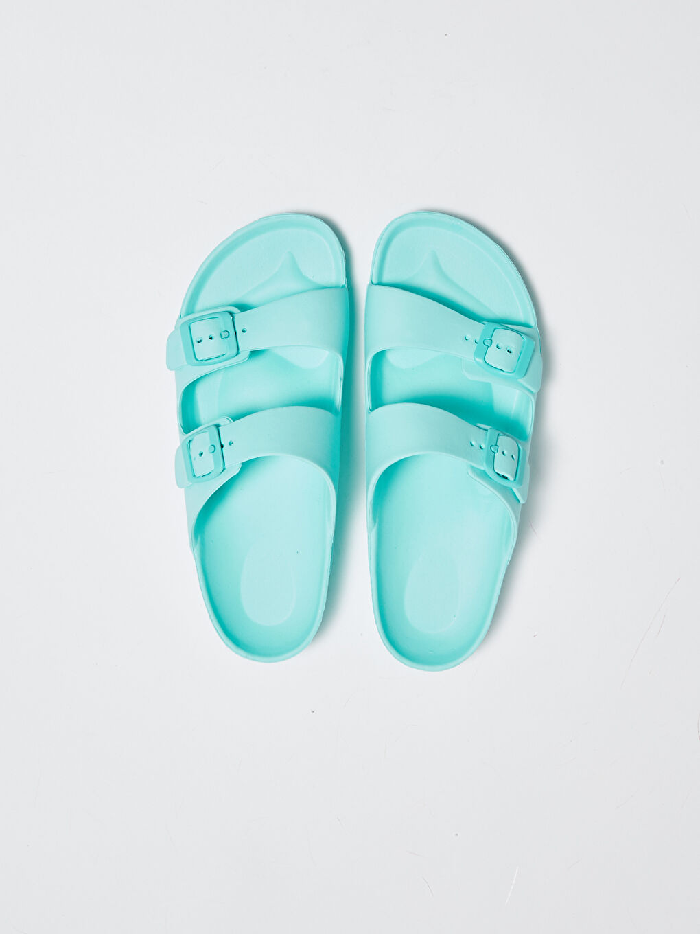 Yeşil Kadın Tokalı Plaj Terliği-7