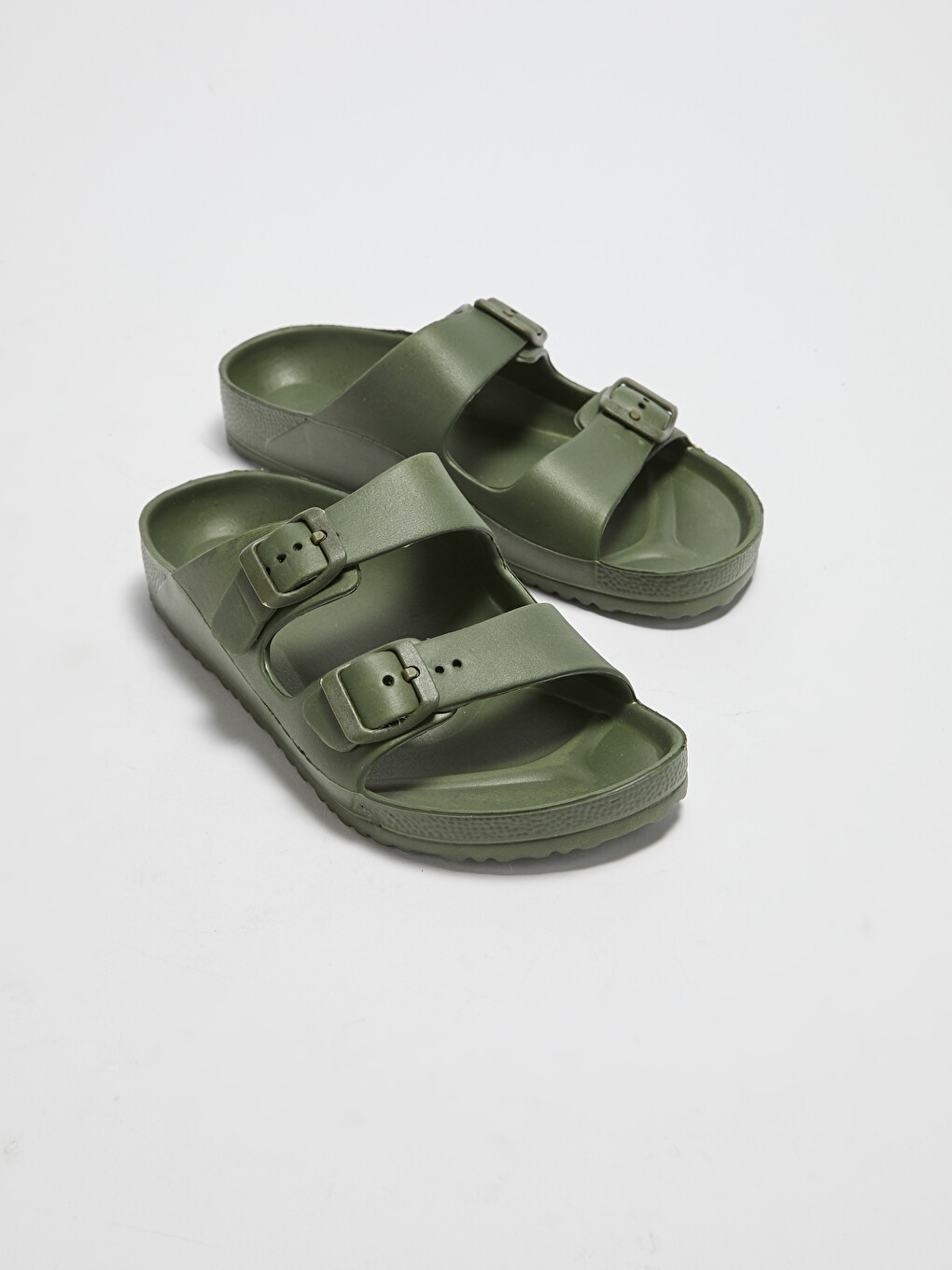 Women's Buckled Beach Slippers-4