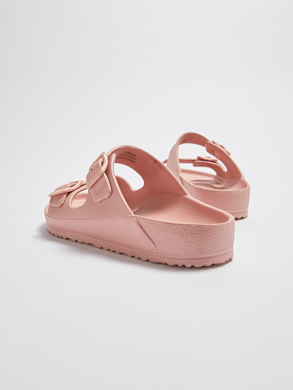 Pembe Kadın Tokalı Plaj Terliği-4