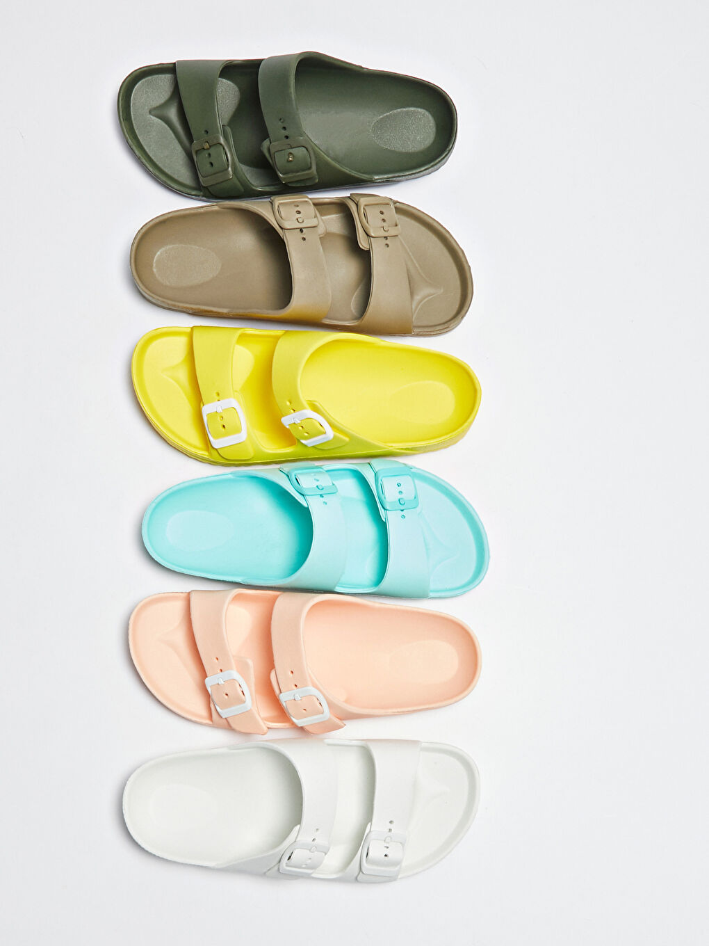 Women's Buckled Beach Slippers-5