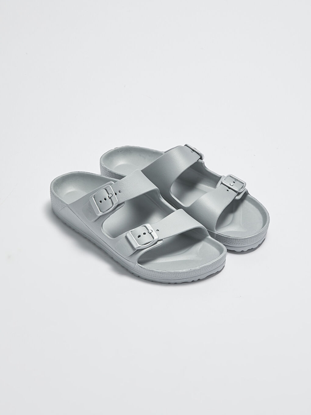 Gri Kadın Tokalı Plaj Terliği