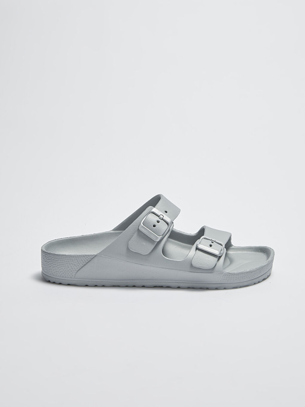 Gri Kadın Tokalı Plaj Terliği-1