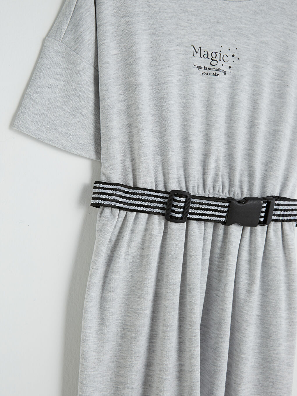 Beyaz Kız Çocuk Baskılı Elbise-2