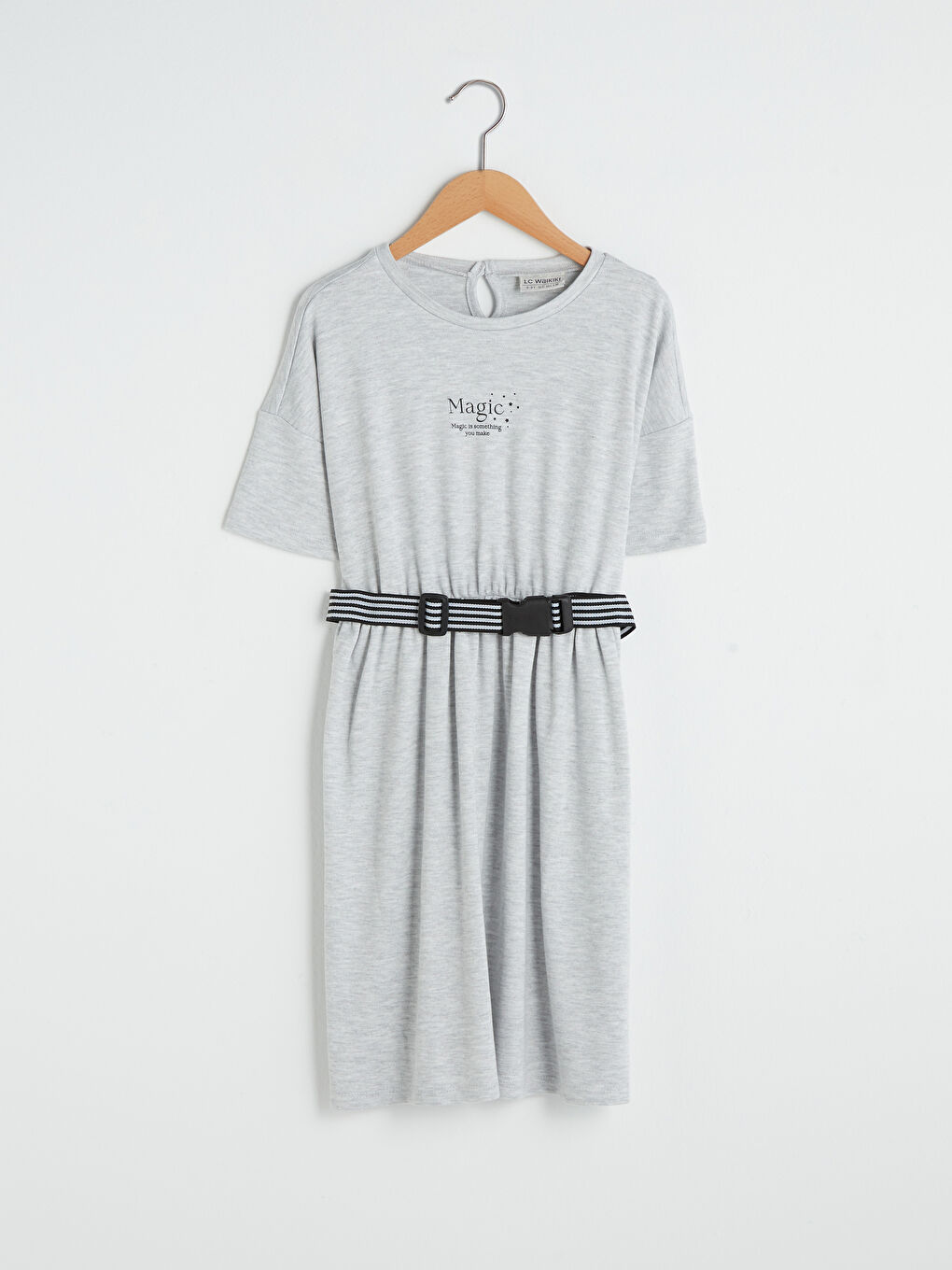 Beyaz Kız Çocuk Baskılı Elbise