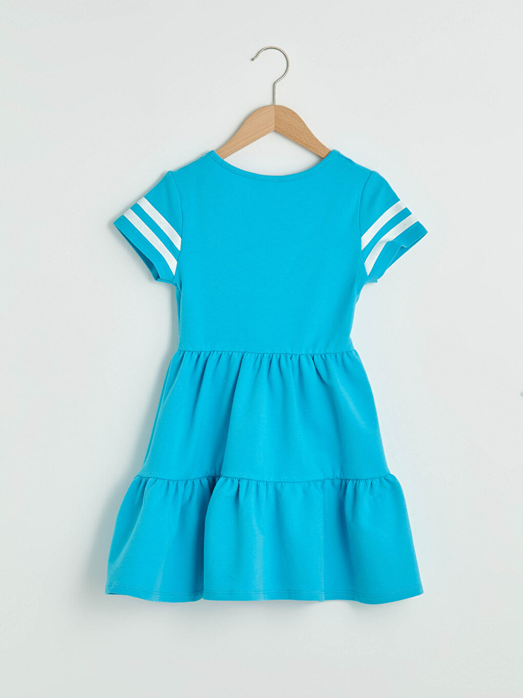 Robe à Col Rond Imprimée à Manches Courtes pour Filles-1