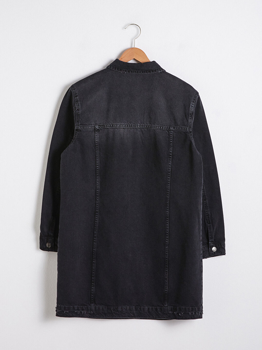 LCW Modest Long Jean Jacket with Pocket -S1AL91Z8-326