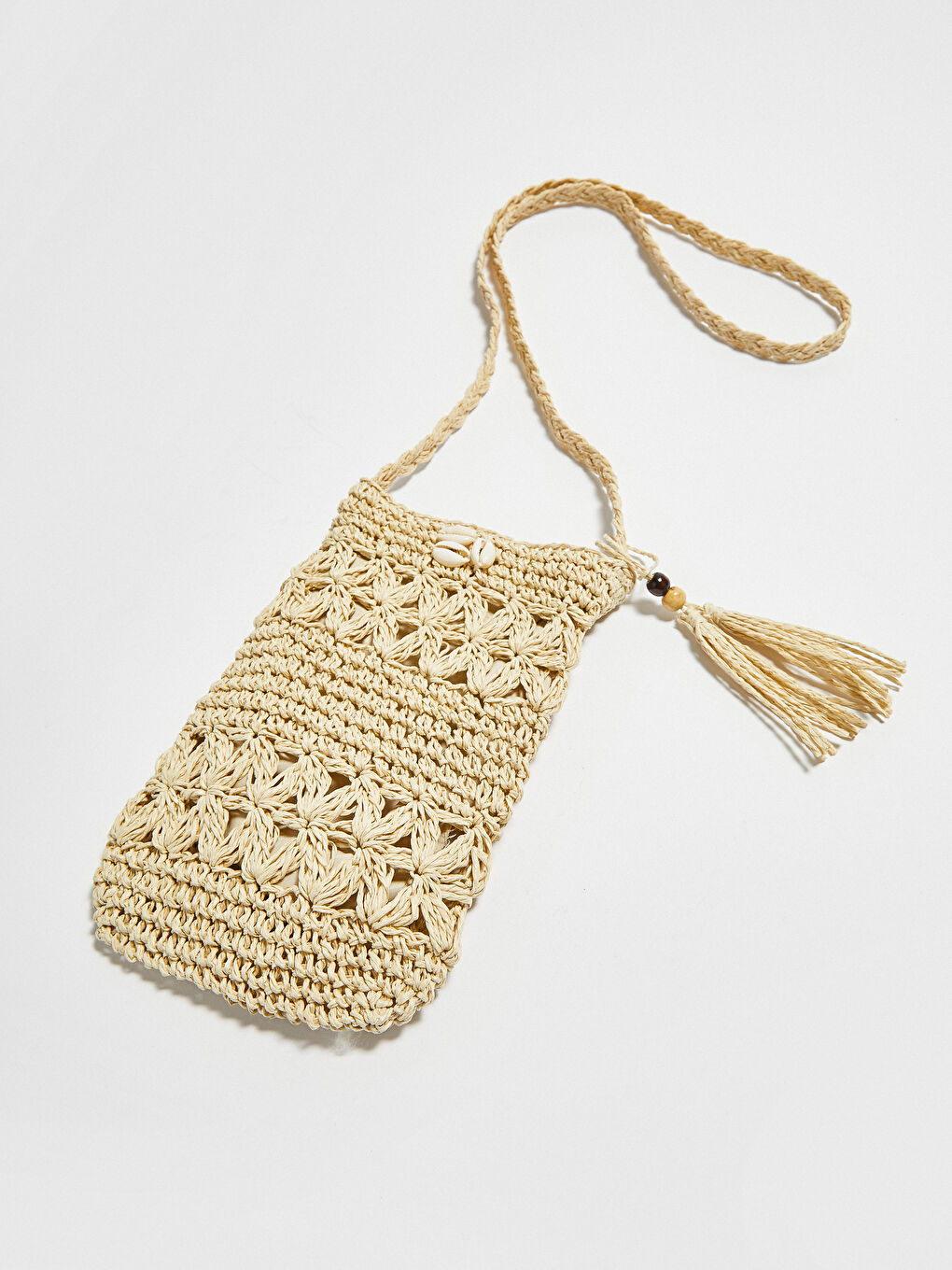 LCW ACCESSORIES Bej Hasır Kadın Telefon Çantası - 2