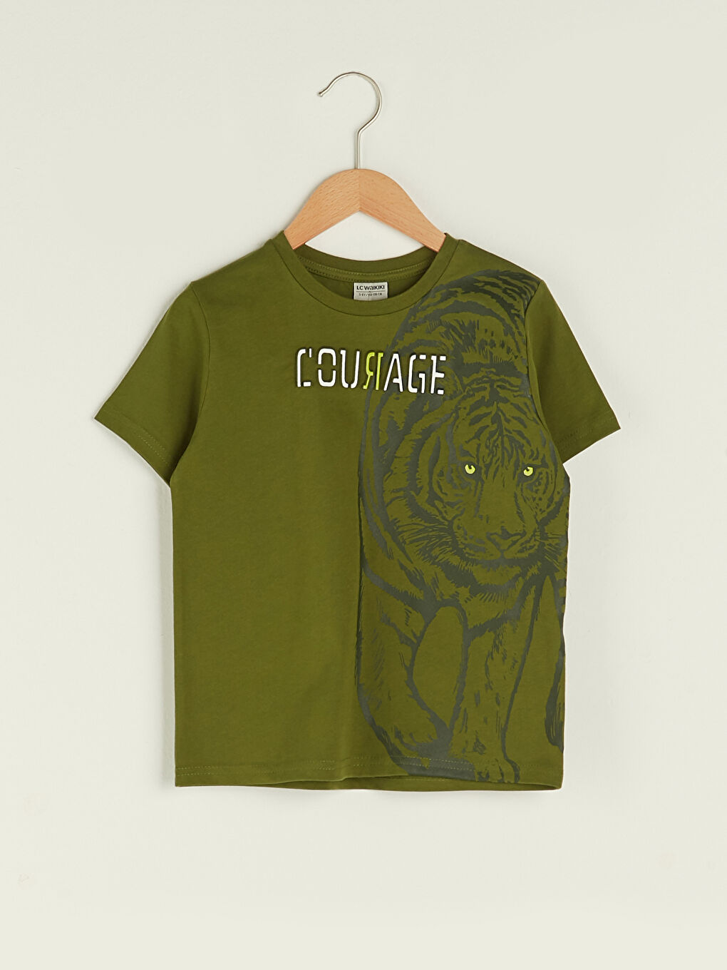 T-shirt garçon en coton à manches courtes imprimé col rond