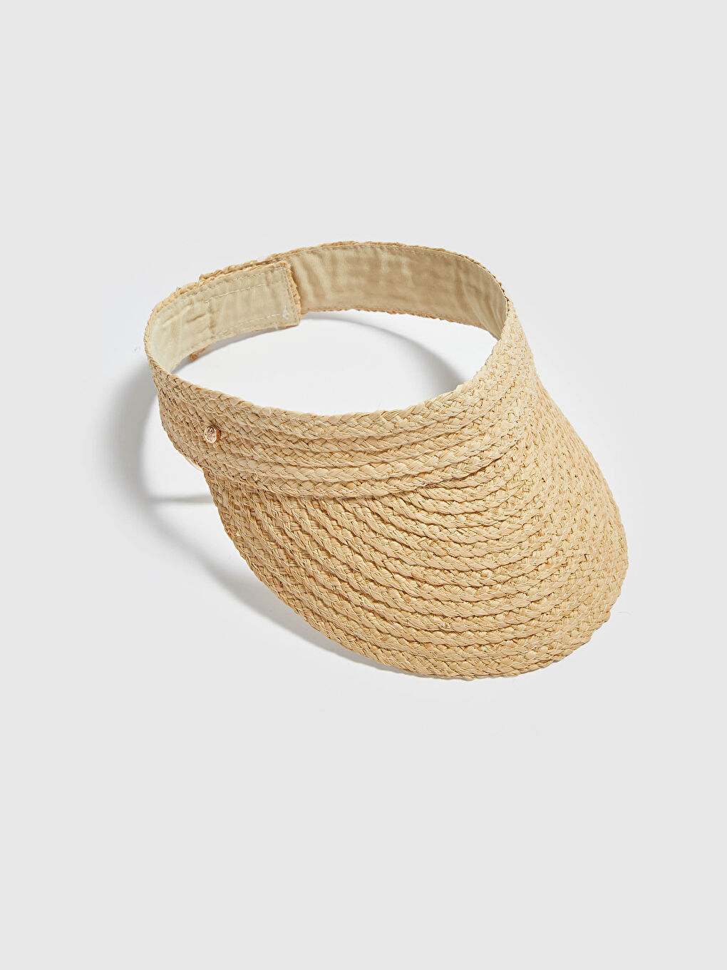 Bej Hasır Vizör Şapka-2