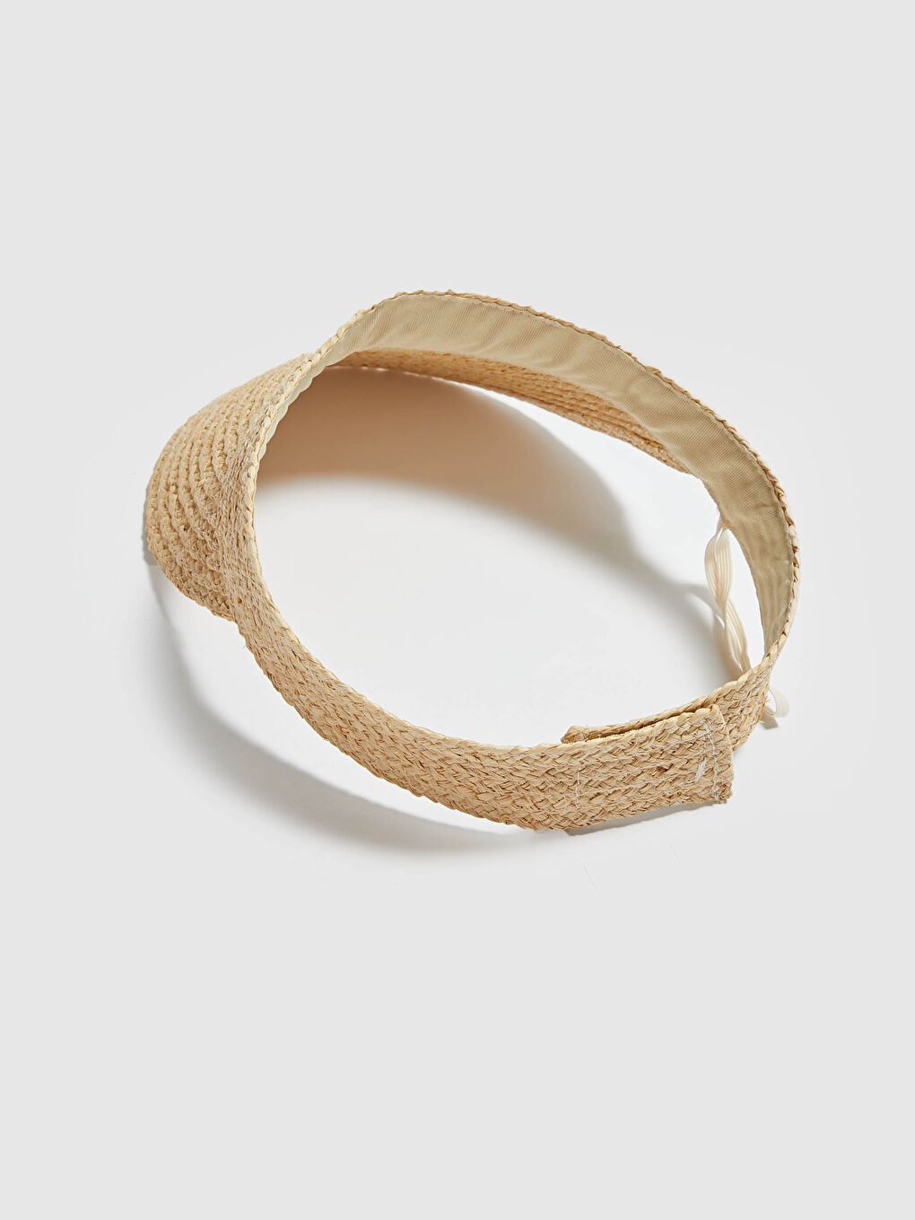 Bej Hasır Vizör Şapka-3