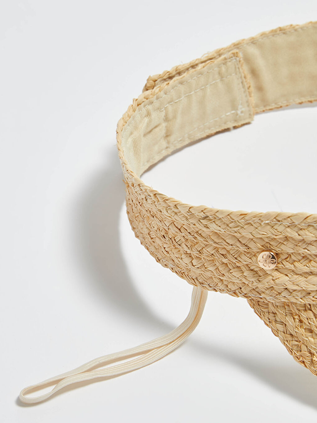 Bej Hasır Vizör Şapka-4