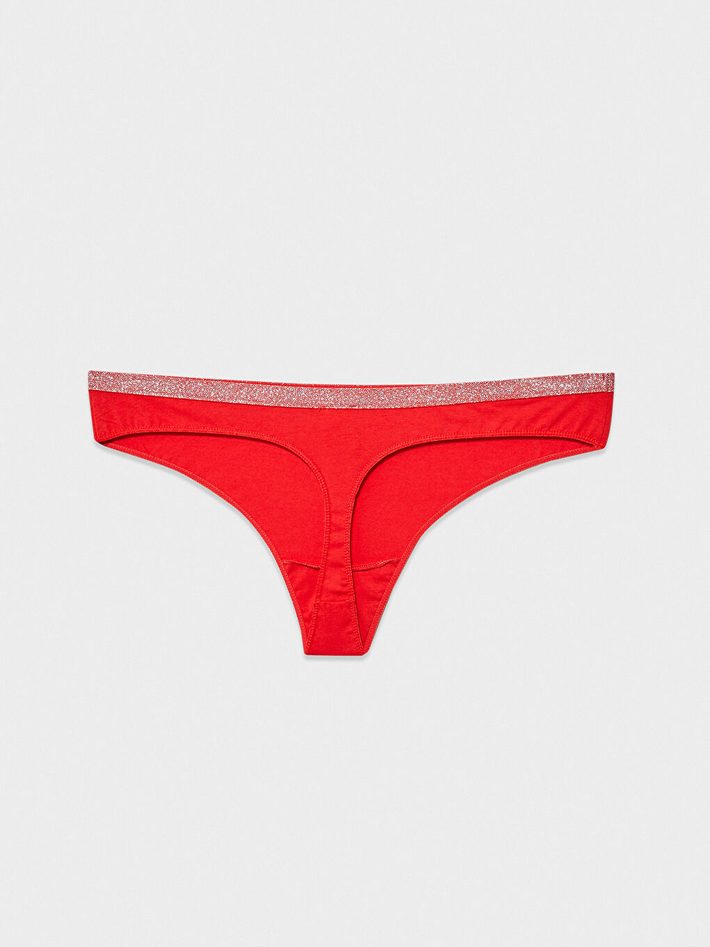 Kırmızı Desenli Kadın Tanga Külot 3'lü Paket-2