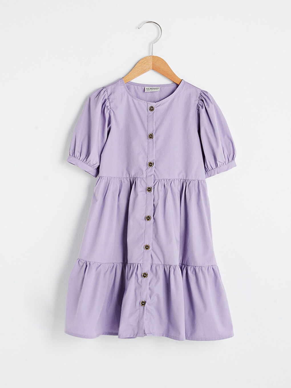 LC Waikiki Crew Neck Basic Short Sleeve Poplin Dress -S1AR74Z4-GGU