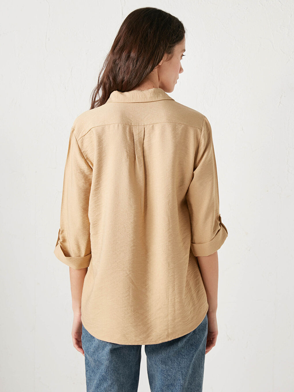 Pocket Detailed Viscose Shirt-2