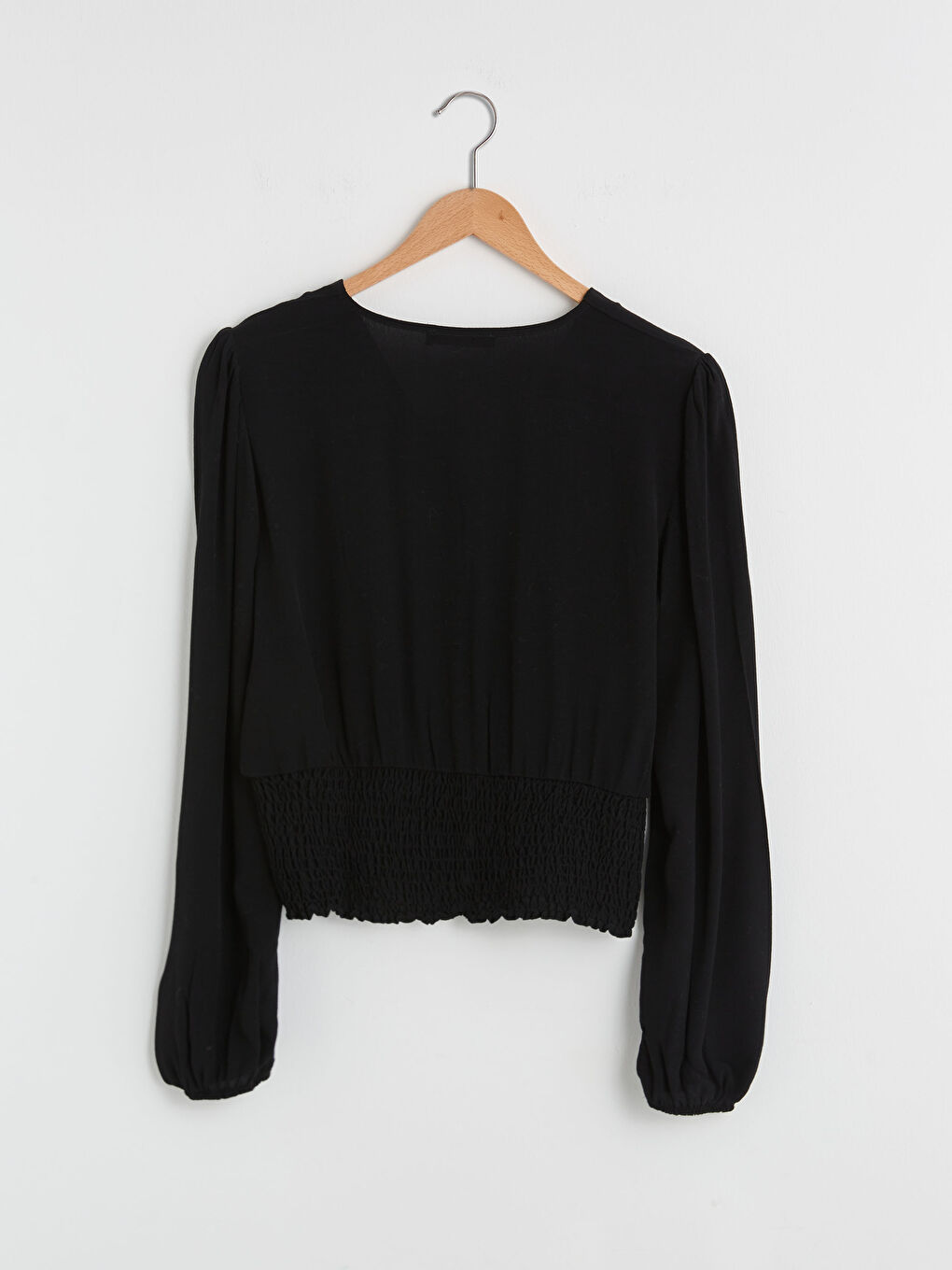 Button-Down V-Neck Viscose Blouse-6