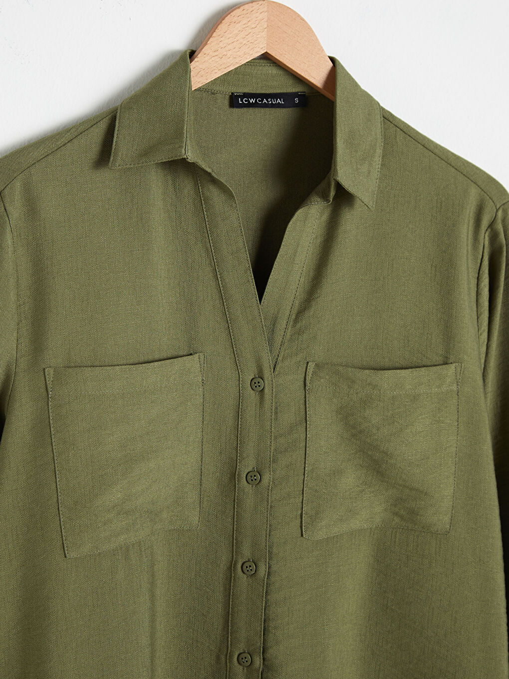 Viscose Women's Shirt Tunic with Pocket Detail-1