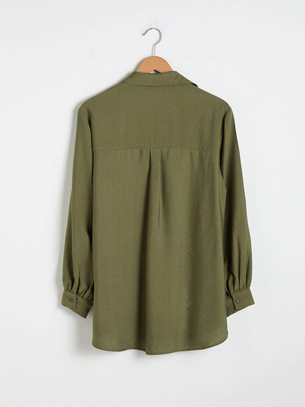 Viscose Women's Shirt Tunic with Pocket Detail-2