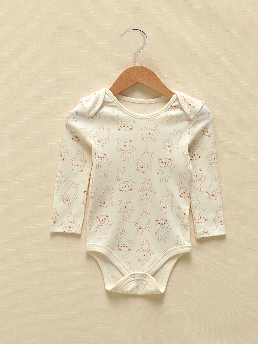 بدلة جسم أولاد رضع بمطبوع مع كباسين - مجموعتين-3