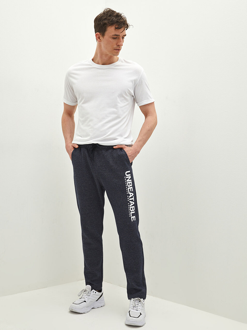 İndigo Dar Kalıp Erkek Eşofman Altı