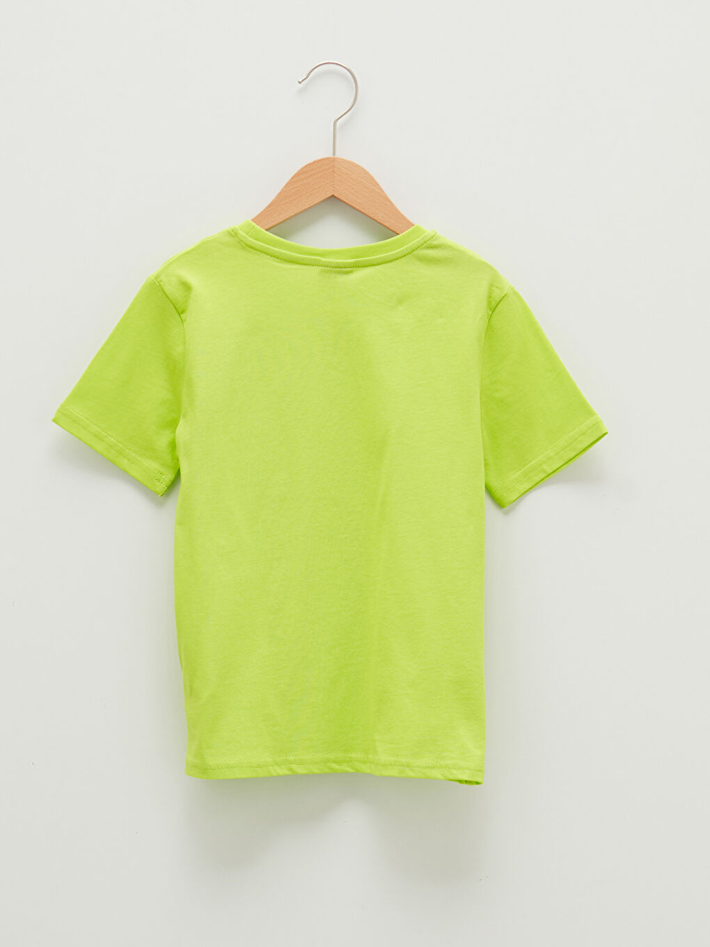 Crew Neck Hologram Printed Short Sleeve Cotton Boy T-Shirt-1