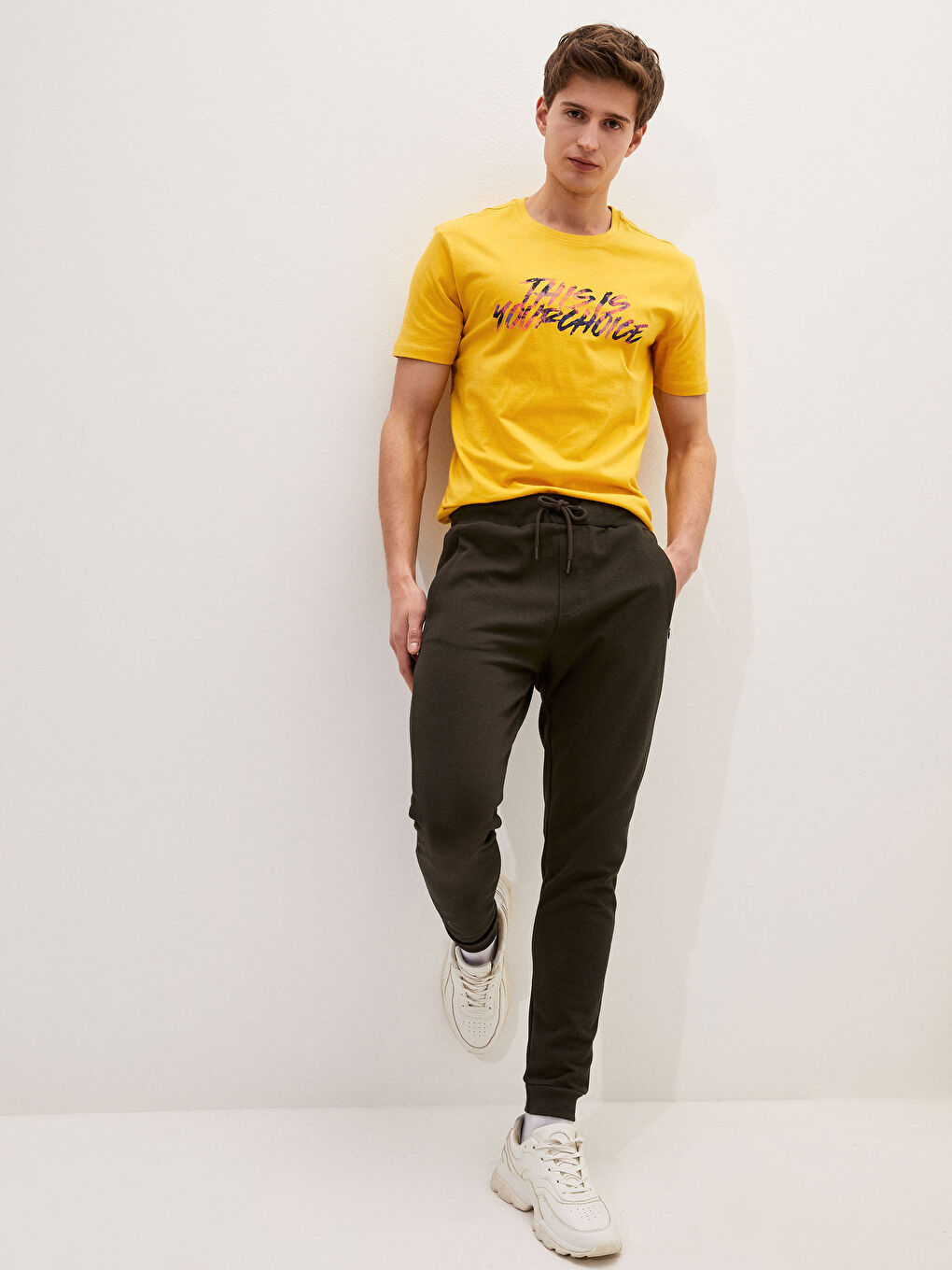 Haki Slim Fit Erkek Eşofman Altı