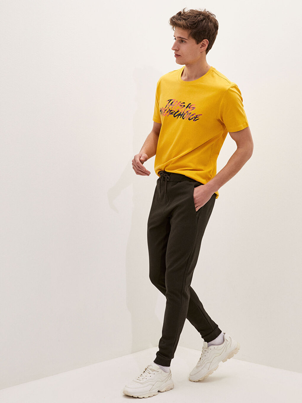 Haki Slim Fit Erkek Eşofman Altı-1