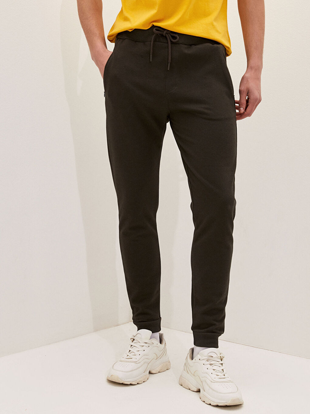Haki Slim Fit Erkek Eşofman Altı-3