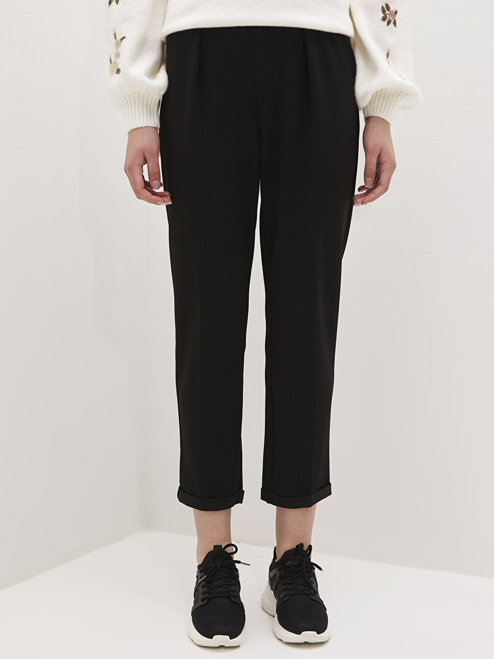 LCW Modest Elastic Waist Women's Harem Pants -S1AT91Z8-CVL