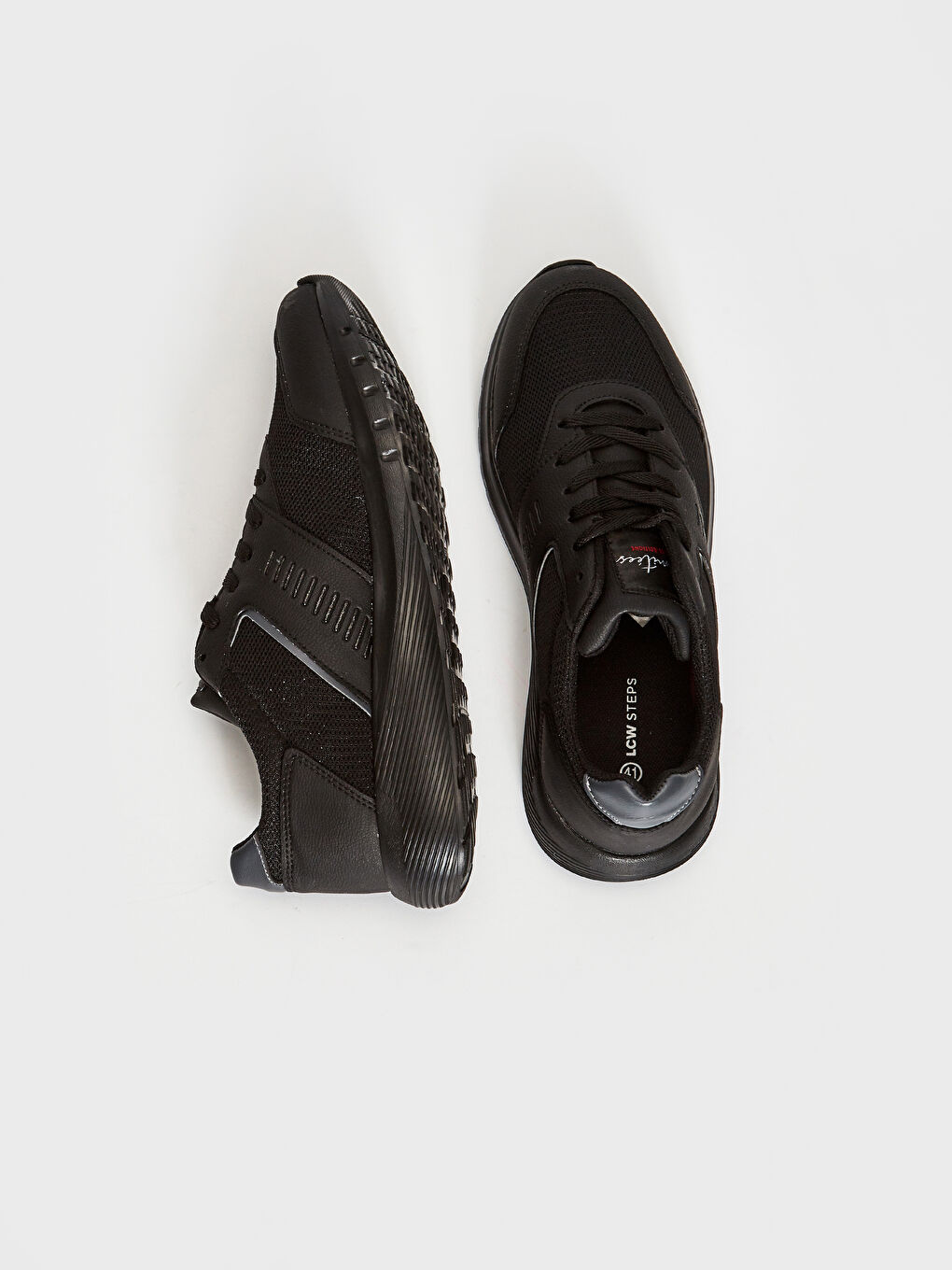 Siyah Erkek Bağcıklı Aktif Spor Ayakkabı-4