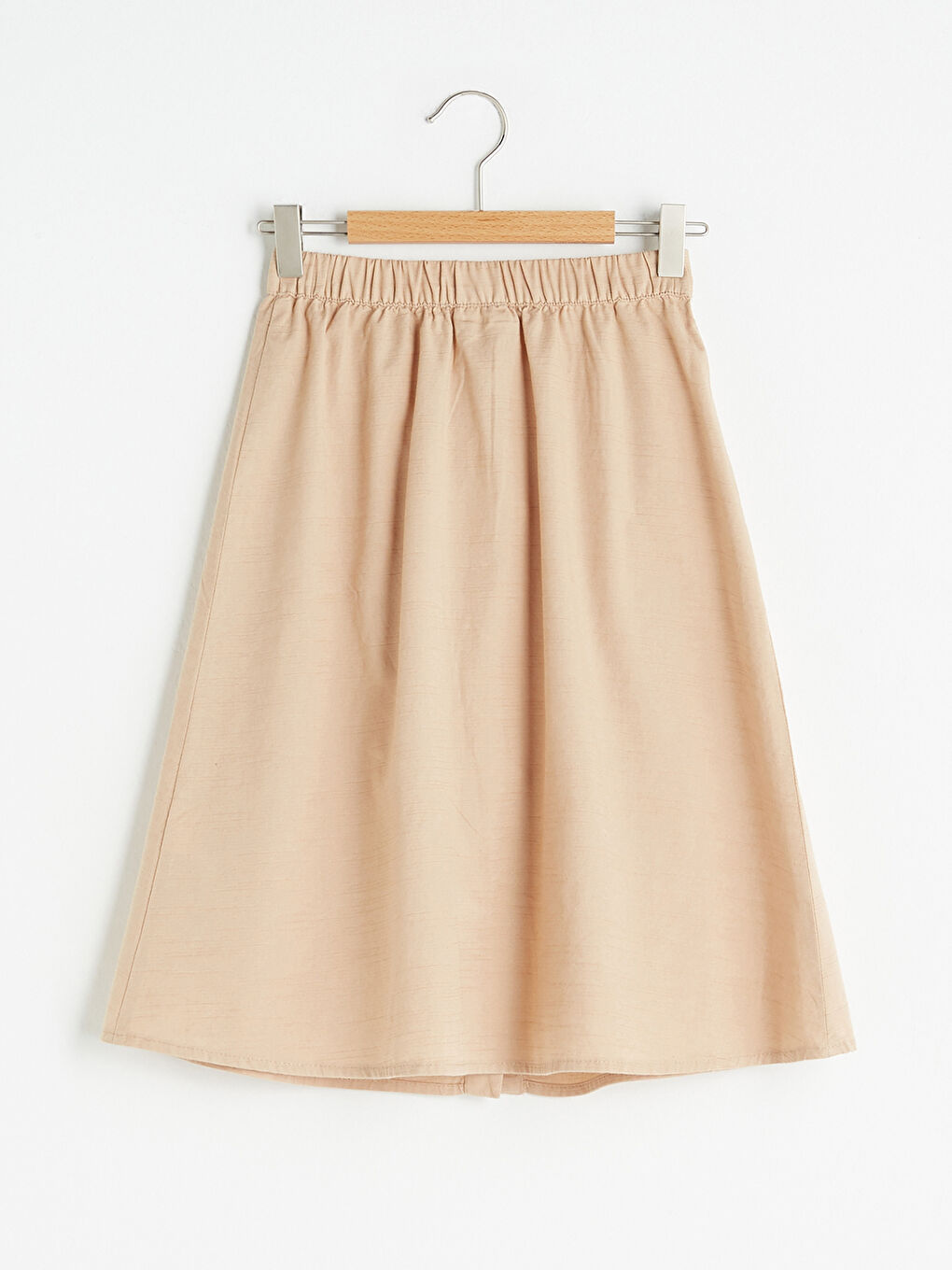 Jupe Basique en Popeline à Taille Élastique pour Fille-1