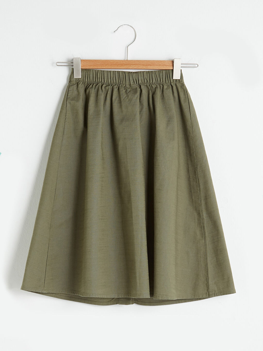 Jupe Basique en Popeline à Taille Élastique pour Fille-1