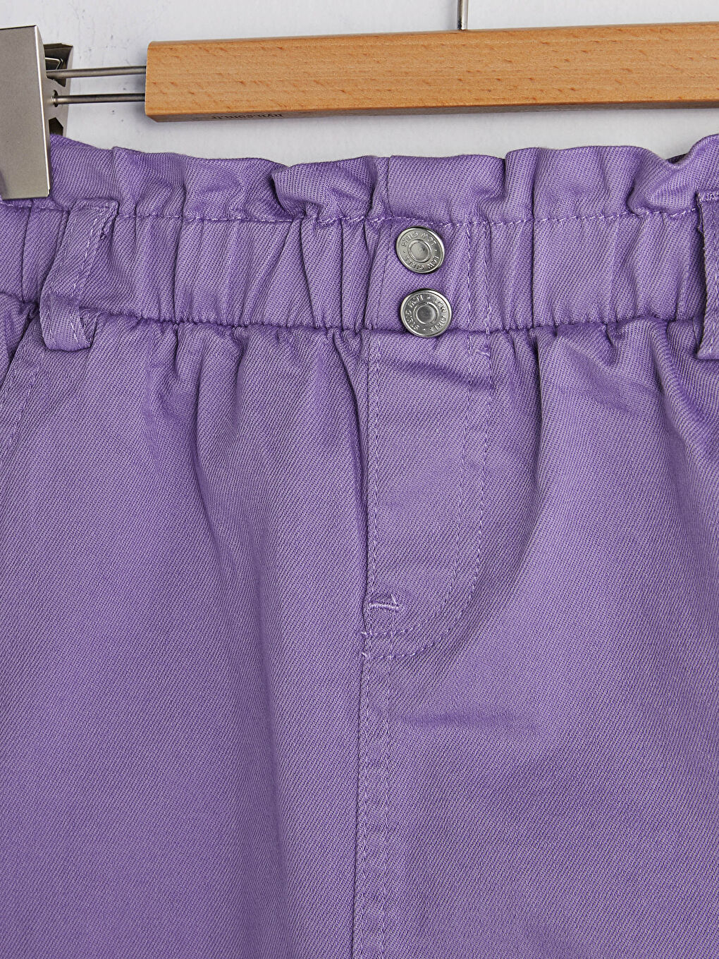 Elastic Waist Basic Gabardine Girl Skirt-2