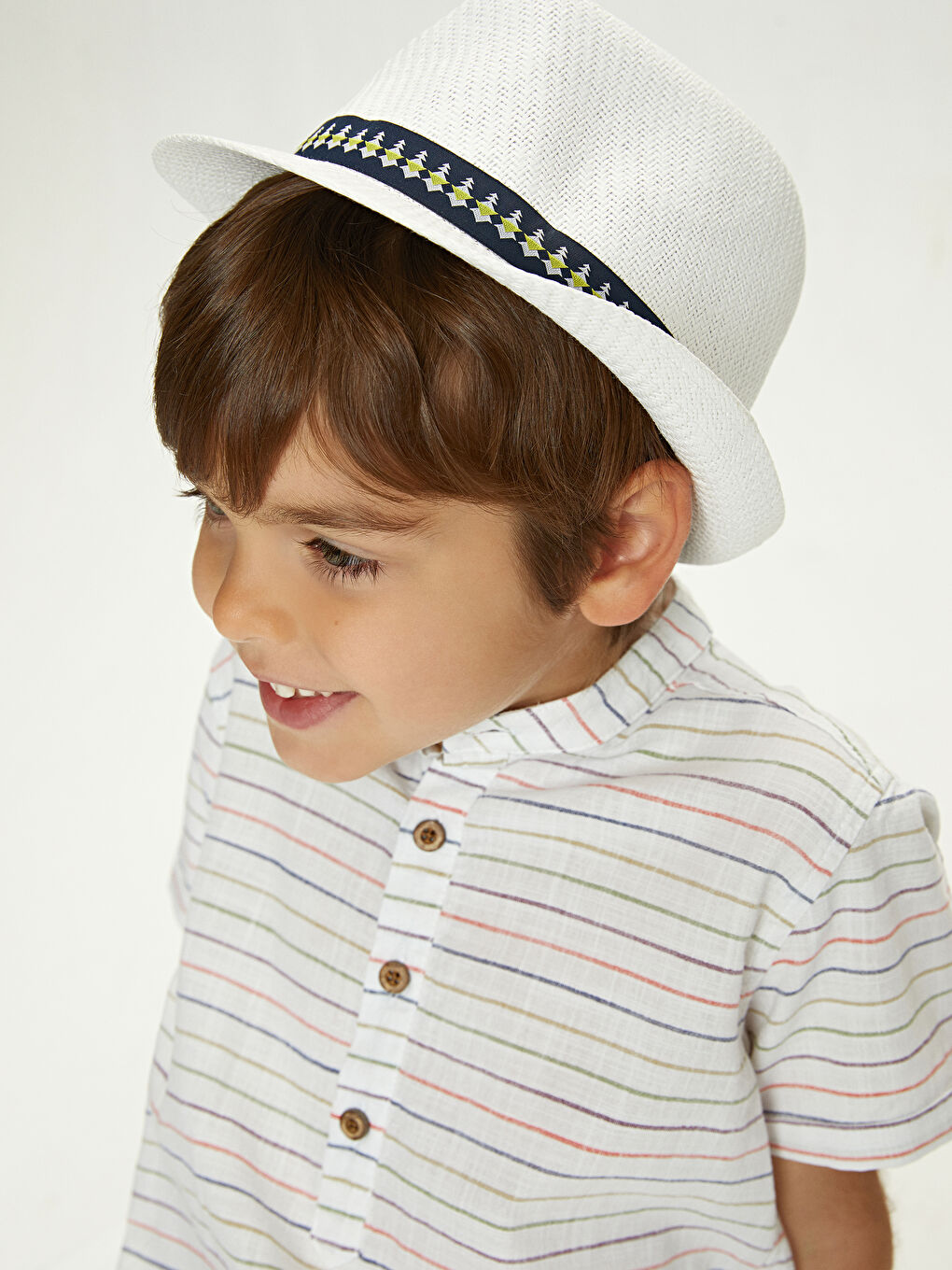 Boys' piping detailed hat-2