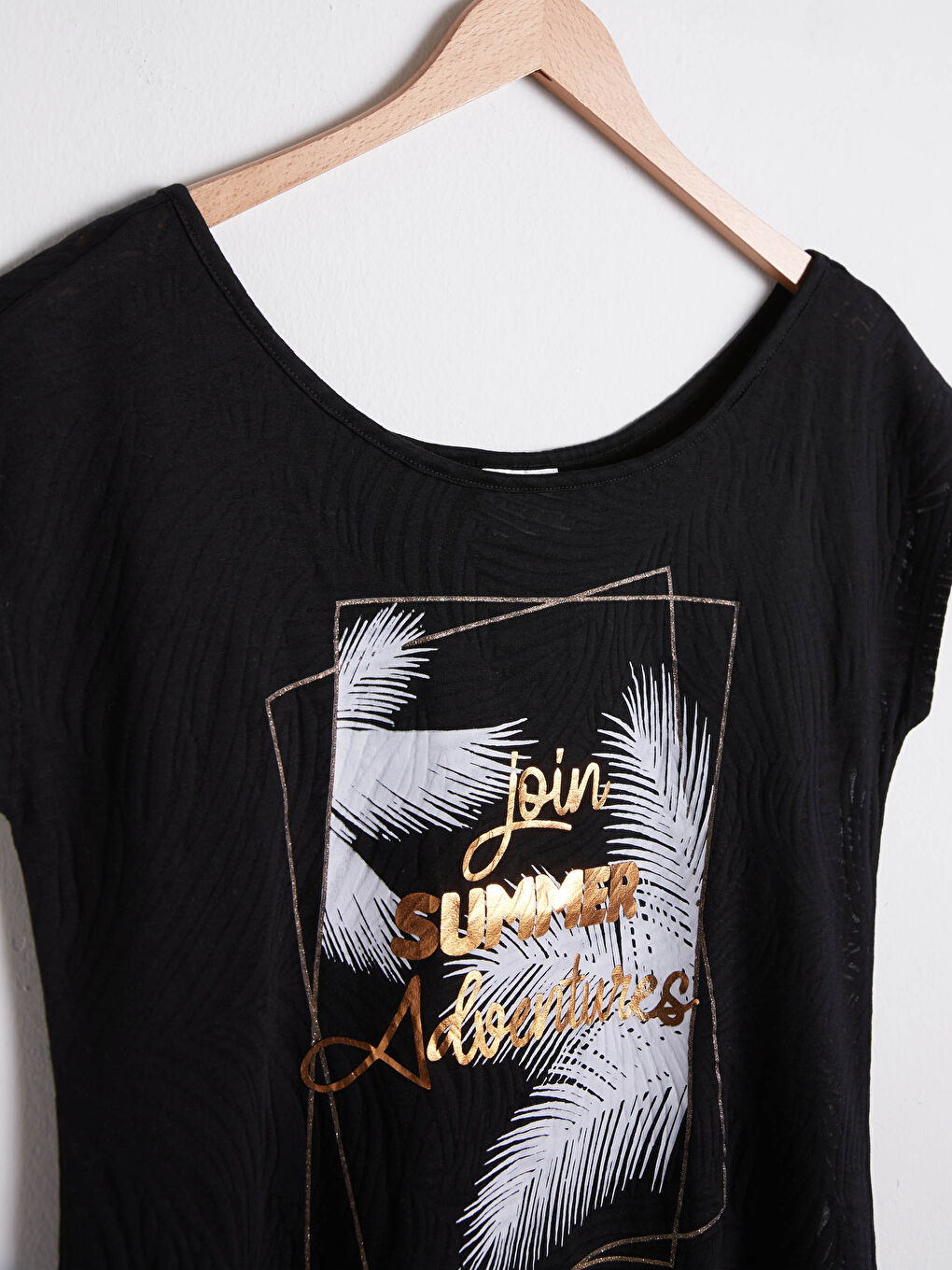 Siyah Kayık Yaka Kadın Plaj Elbisesi-12