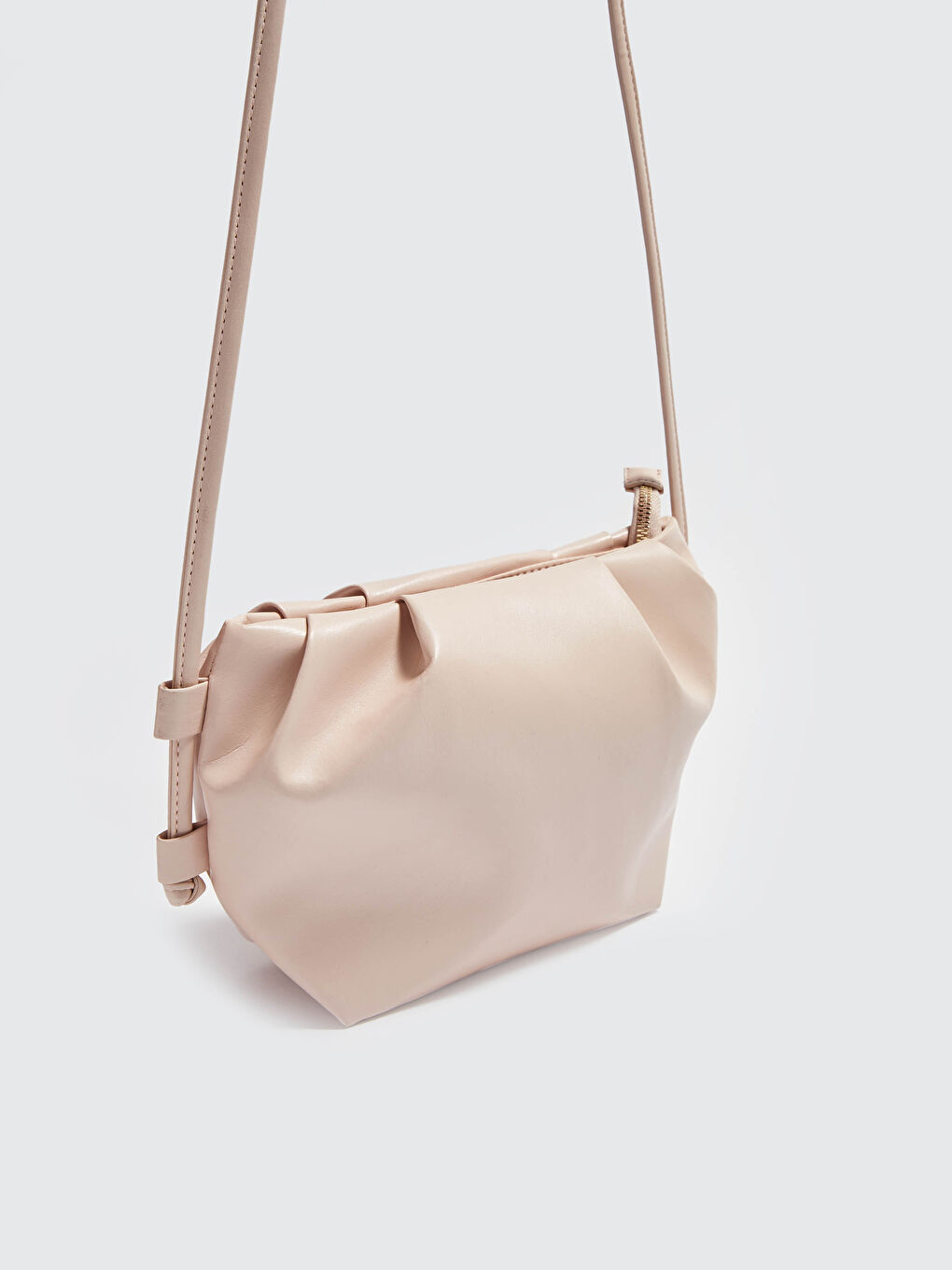 Pembe Deri Görünümlü Çapraz Çanta-5