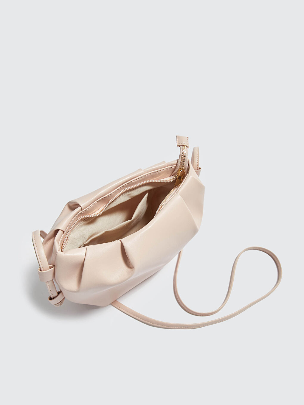 Pembe Deri Görünümlü Çapraz Çanta-6