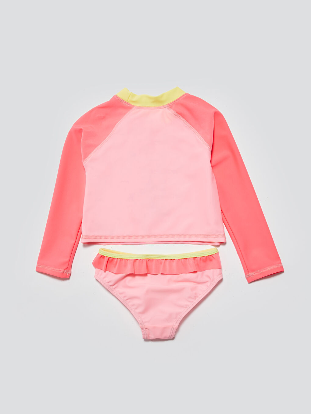 Crew Neck Long Sleeve Printed Baby Girl Bikini-1